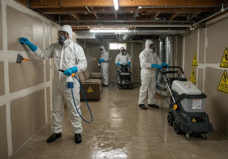 Basement Moisture Removal and Structural Drying process in Marine Corps Base Hawaii - MCBH, HI